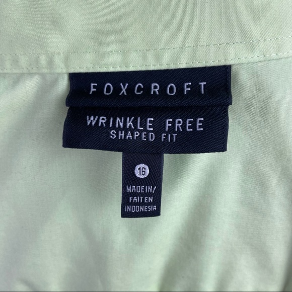Foxcroft Wrinkle Free Shaped Fit Button Front Shirt - Picture 6 of 7